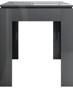 vidaXL Dining Table High Gloss Grey 140x70x76 cm Chipboard