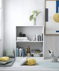 vidaXL Bookshelf High Gloss White 60x24x74.5 cm Chipboard
