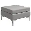 vidaXL Sectional Footrest with Cushion Farbic Grey