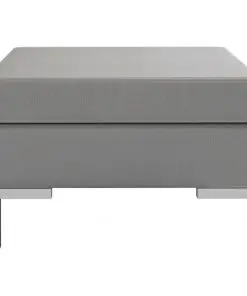 vidaXL Sectional Footrest with Cushion Farbic Grey