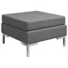 vidaXL Sectional Footrest with Cushion Farbic Dark Grey