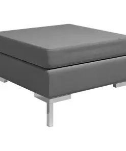 vidaXL Sectional Footrest with Cushion Farbic Dark Grey