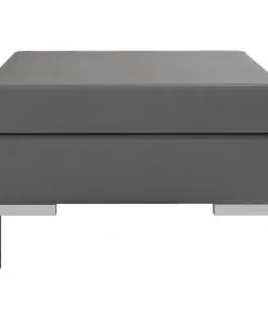 vidaXL Sectional Footrest with Cushion Farbic Dark Grey