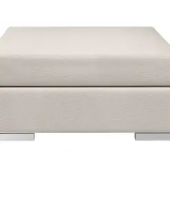 vidaXL Sectional Footrest with Cushion Farbic Cream
