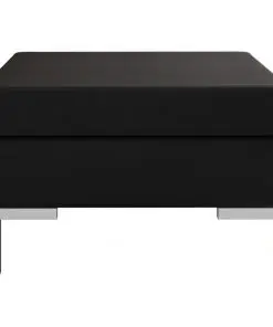 vidaXL Sectional Footrest with Cushion Farbic Black