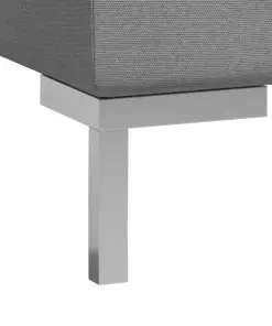 vidaXL Sectional Middle Sofas 2 pcs with Cushions Fabric Light Grey