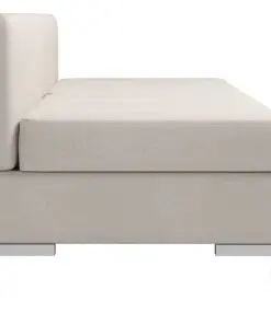 vidaXL Sectional Middle Sofas 2 pcs with Cushions Fabric Cream