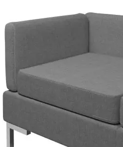 vidaXL 3 Piece Sofa Set Fabric Dark Grey