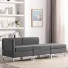 vidaXL 3 Piece Sofa Set Fabric Dark Grey vidaXL 3 Piece Sofa Set Fabric Dark Grey