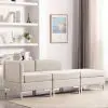vidaXL 3 Piece Sofa Set Fabric Cream