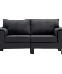 vidaXL 2-Seater Sofa Dark Grey Fabric