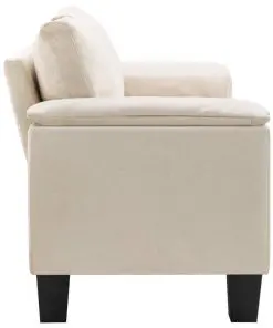 vidaXL 2-Seater Sofa Cream Fabric