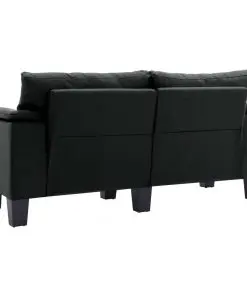 vidaXL 2-Seater Sofa Black Fabric