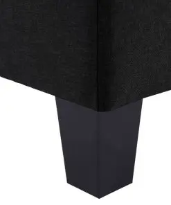 vidaXL 2-Seater Sofa Black Fabric