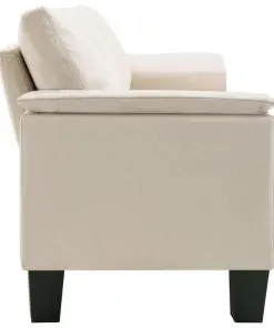 vidaXL 3-Seater Sofa Cream Fabric