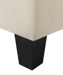 vidaXL 3-Seater Sofa Cream Fabric