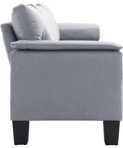 vidaXL 4-Seater Sofa Light Grey Fabric