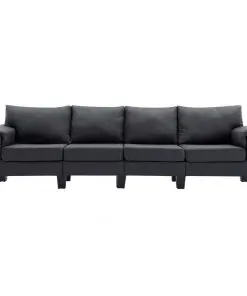 vidaXL 4-Seater Sofa Dark Grey Fabric