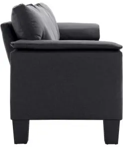 vidaXL 4-Seater Sofa Dark Grey Fabric