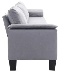 vidaXL 5-Seater Sofa Light Grey Fabric