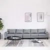 vidaXL 5-Seater Sofa Light Grey Fabric vidaXL 5-Seater Sofa Light Grey Fabric