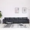 vidaXL 5-Seater Sofa Dark Grey Fabric