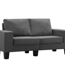 vidaXL 2-Seater Sofa Dark Grey Fabric