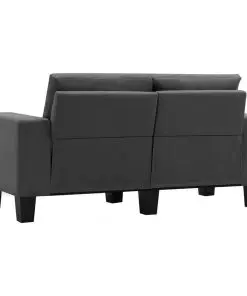 vidaXL 2-Seater Sofa Dark Grey Fabric
