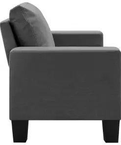 vidaXL 2-Seater Sofa Dark Grey Fabric