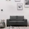 vidaXL 2-Seater Sofa Dark Grey Fabric