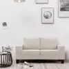 vidaXL 2-Seater Sofa Cream Fabric