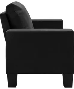 vidaXL 2-Seater Sofa Black Fabric