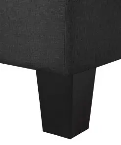 vidaXL 2-Seater Sofa Black Fabric