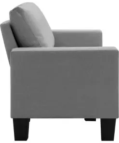 vidaXL 3-Seater Sofa Light Grey Fabric