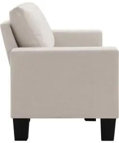 vidaXL 3-Seater Sofa Cream Fabric