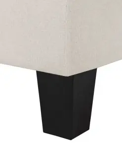 vidaXL 3-Seater Sofa Cream Fabric