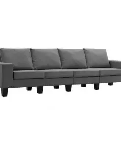 vidaXL 4-Seater Sofa Dark Grey Fabric