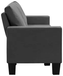 vidaXL 4-Seater Sofa Dark Grey Fabric