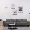 vidaXL 4-Seater Sofa Dark Grey Fabric