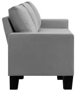 vidaXL 5-Seater Sofa Light Grey Fabric