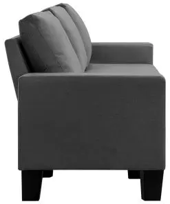 vidaXL 5-Seater Sofa Dark Grey Fabric