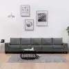 vidaXL 5-Seater Sofa Dark Grey Fabric