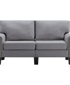 vidaXL 2-Seater Sofa Light Grey Fabric