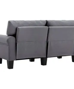 vidaXL 2-Seater Sofa Light Grey Fabric