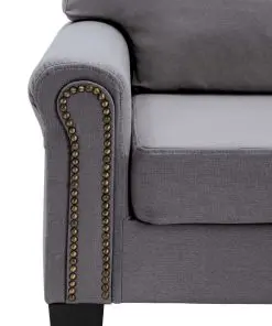 vidaXL 2-Seater Sofa Light Grey Fabric