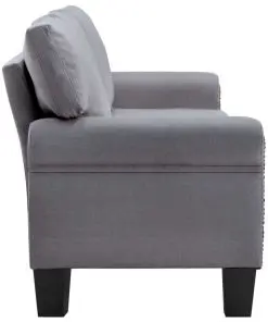 vidaXL 3-Seater Sofa Light Grey Fabric