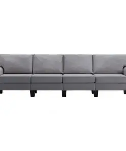 vidaXL 4-Seater Sofa Light Grey Fabric