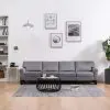 vidaXL 4-Seater Sofa Light Grey Fabric