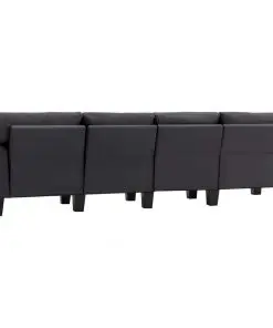 vidaXL 4-Seater Sofa Dark Grey Fabric