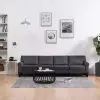 vidaXL 4-Seater Sofa Dark Grey Fabric
